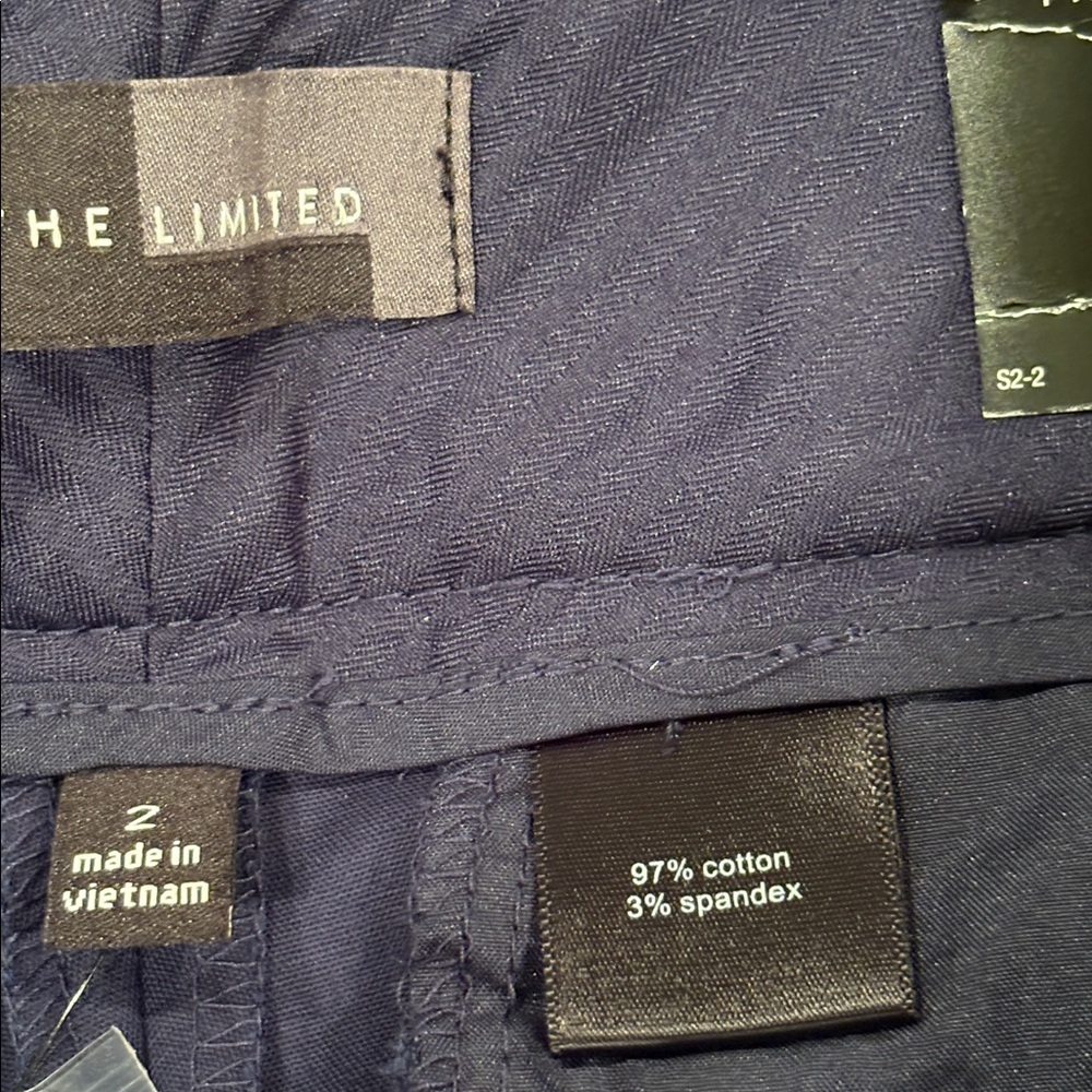 NWT The Limited Navy Women's Shorts, Cotton blend, Tailored, 5” inseam, 2 - Picture 5 of 8